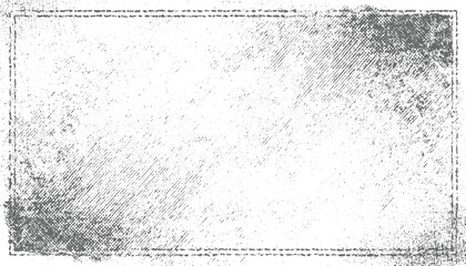 Textured rectangle with dashed border and distressed surface distressed black border frames white background with scattered black speckles and grunge textures background grunge