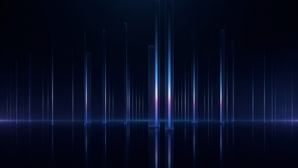 Black abstract gradient background with vertical translucent stripes, creating a sleek and moody atmosphere. The glossy finish adds depth, evoking a modern tech-inspired aesthetic