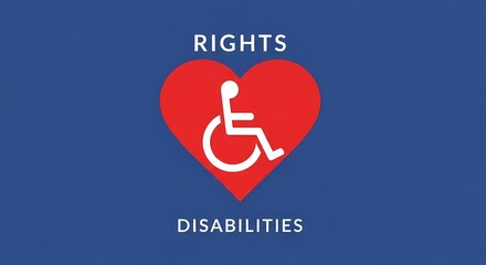 Promoting awareness and advocacy for disability rights with heart symbol