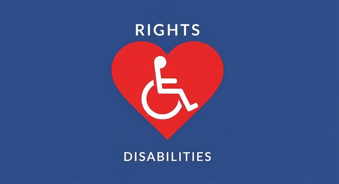 Promoting awareness and advocacy for disability rights with heart symbol
