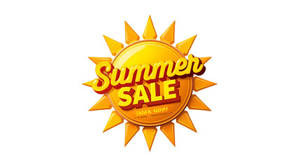 Bright summer sale sunburst advertisement