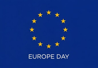 Celebration of Europe day with european union flag design for international unity and peace