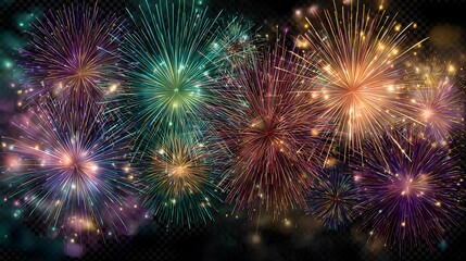 fireworks in the night sky