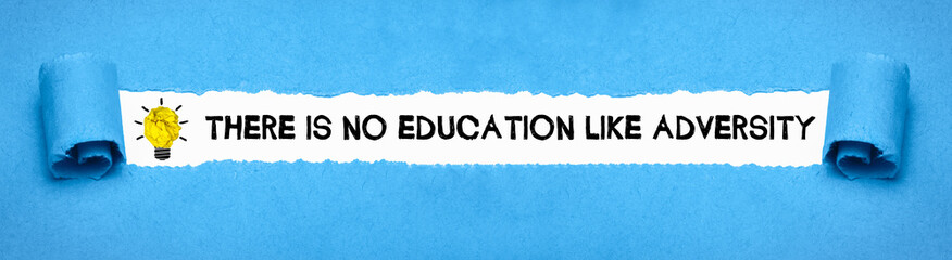 There is no education like adversity	
