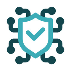 cyber shield icon for illustration