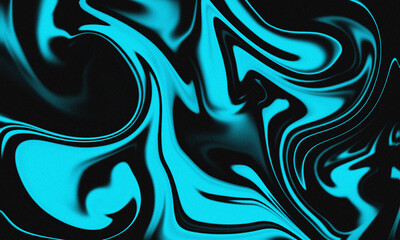 Abstract illustration with bold blue and black swirling colors. A dynamic pattern of smooth, contrasting shades suggestive of liquid.