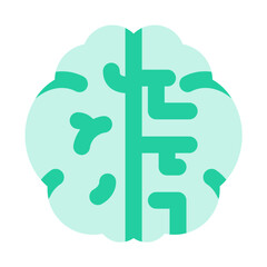 digital brain icon for illustration