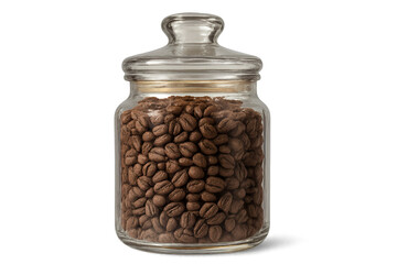 coffee beans in a glass jar