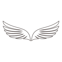 Angel wings icon vector. fly illustration sign collection. pilot symbol. wings logo.