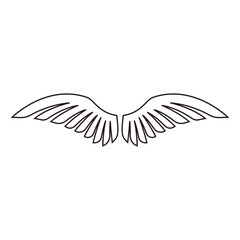 Angel wings icon vector. fly illustration sign collection. pilot symbol. wings logo.