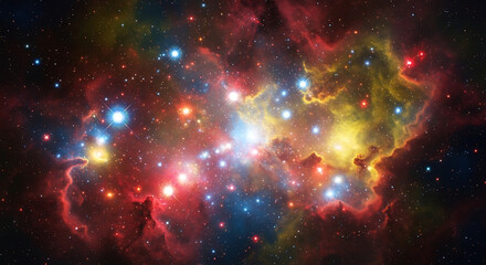 Stunning Galaxy Background with Colorful Cosmic Nebula