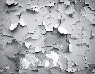 Cracked gray paint on a wall