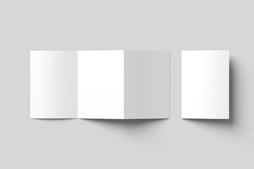 A5 Trifold Brochure Mockup Blank