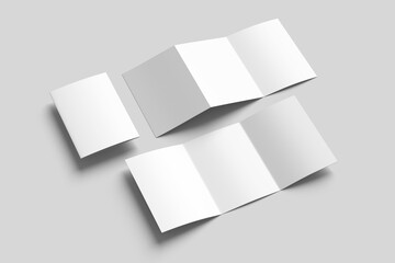 A5 Trifold Brochure Mockup Blank