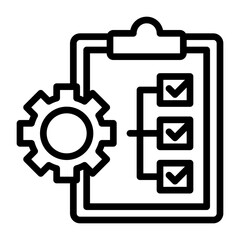Project Plan Checklist Gear Icon