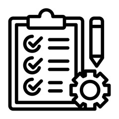 Project Plan Checklist Gear Icon