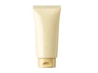 Cream tube, light beige color, front view