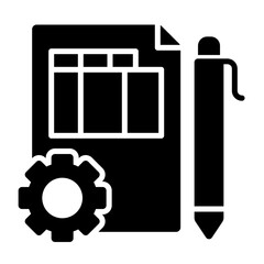 Project Plan Icon Document and Pen