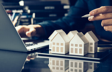 Business real estate or property project concepts.residential developer