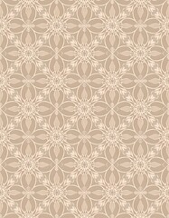 Ornate beige floral pattern