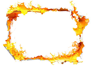Fiery rectangle frame