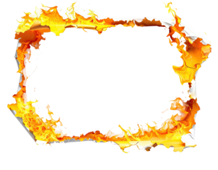 Fiery rectangle frame
