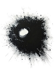 Abstract explosion, radiating outwards from a central white shape