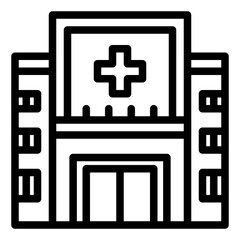 Obraz premium Hospital Building Icon