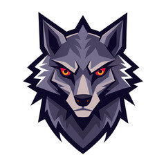 Fierce Modern Wolf Head Angular Style Vector