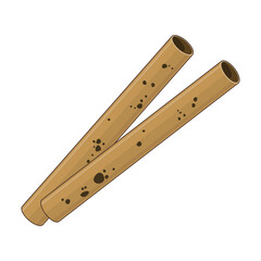 Chocolate wafer rolls cartoon cute design