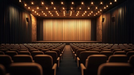 Fototapeta premium Empty movie theater interior