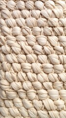 Close-up of textured beige fabric