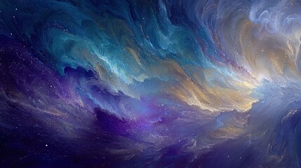 Abstract Colorful Nebula Space Galaxy