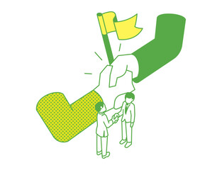 握手するイラスト