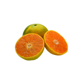 Fresh Tangerines orange fruit on transparen png. Orange fruit with orange slices