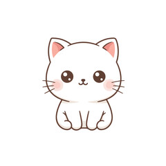 Obraz premium Cute cartoon cat character vector