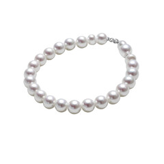 Obraz premium Elegant Strand of Lustrous White Pearls on a Transparent Background for Jewelry and Fashion Displays