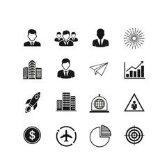 Collection of business and finance icons