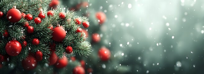 Holiday Ornaments on a Tree