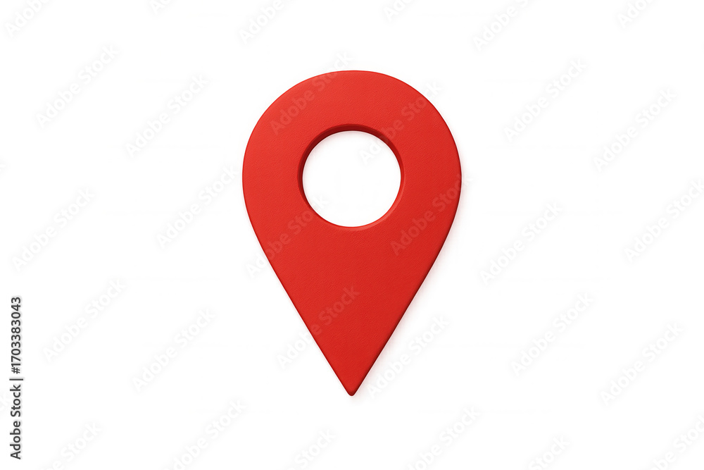 Aufkleber red location pin marking position on a transparent background, perfect for indicating points of inte