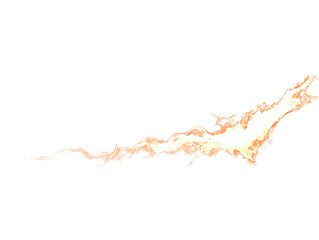 Fiery orange stream of light energy