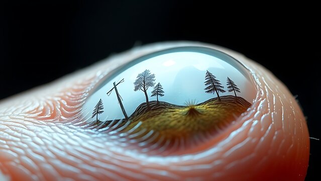 Microscopic landscapes on fingernail textures, uncovering biological narratives in minute details.