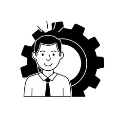 Man with gear