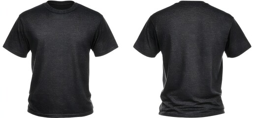 Black T-Shirt Front and Back