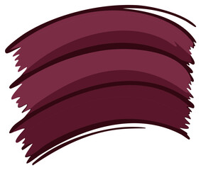 Abstract curved brush strokes in dark red layered design for artistic background