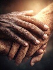 Fototapeta premium Closeup Of Intertwined Hands