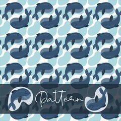 pattern, vector, bird, fish, seamless, animal, illustration, nature, silhouette, design, sea, wallpaper, art, flying, decoration, water, sky, blue, ocean, dolphin, black, texture, spring, butterfly, s