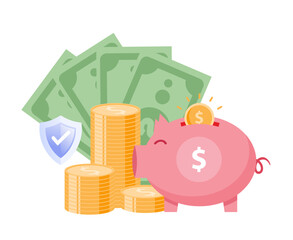 Budget business strategy, finance and accounting, budget calculation, economy and investment, flat design illustration vector banner and background	