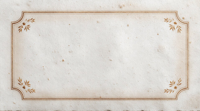 Blank vintage halloween label with decorative border and aged paper texture creating nostalgic festive design