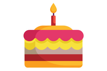 birthday cake with candles